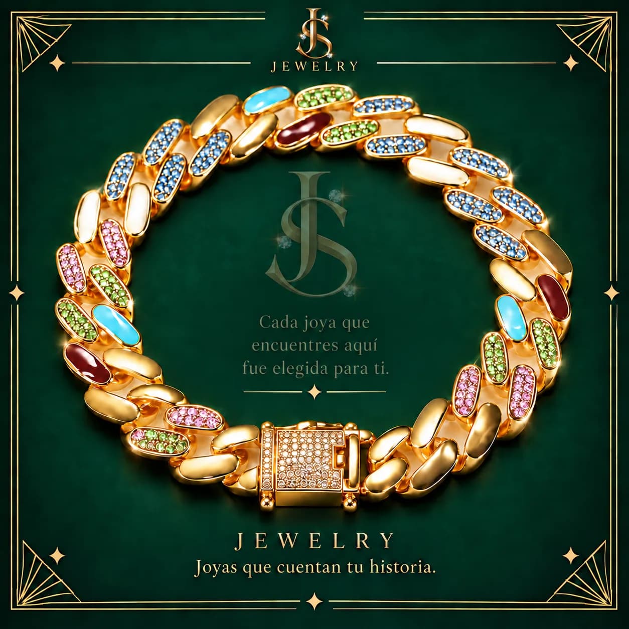 Pulsera colorida eslavones cubanos